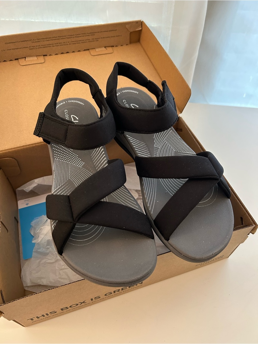 Clarks Cloudsteppers Women’s Sandals in Black - Size 7½M